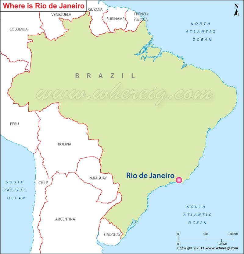 zobraziť Rio de Janeiro na mape