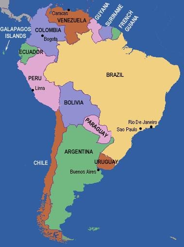 Rio grande rieky mapu južnej ameriky