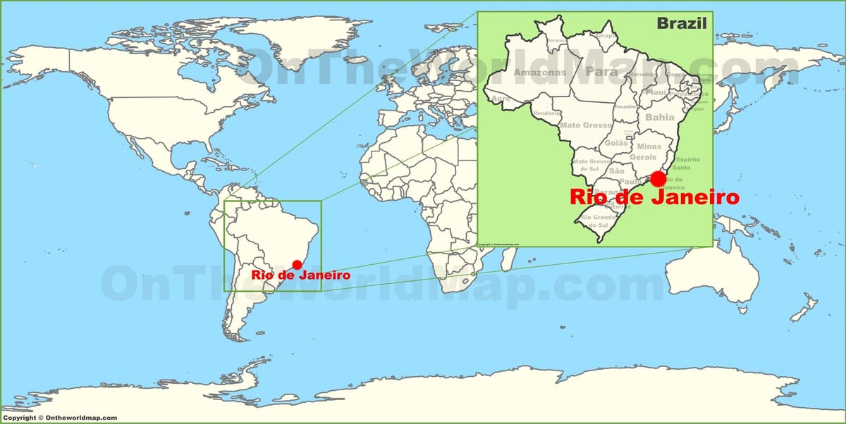 kde je Rio de Janeiro sa nachádza na mapu sveta