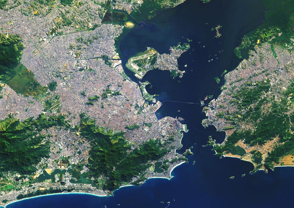 satelitná mapa Rio de Janeiro