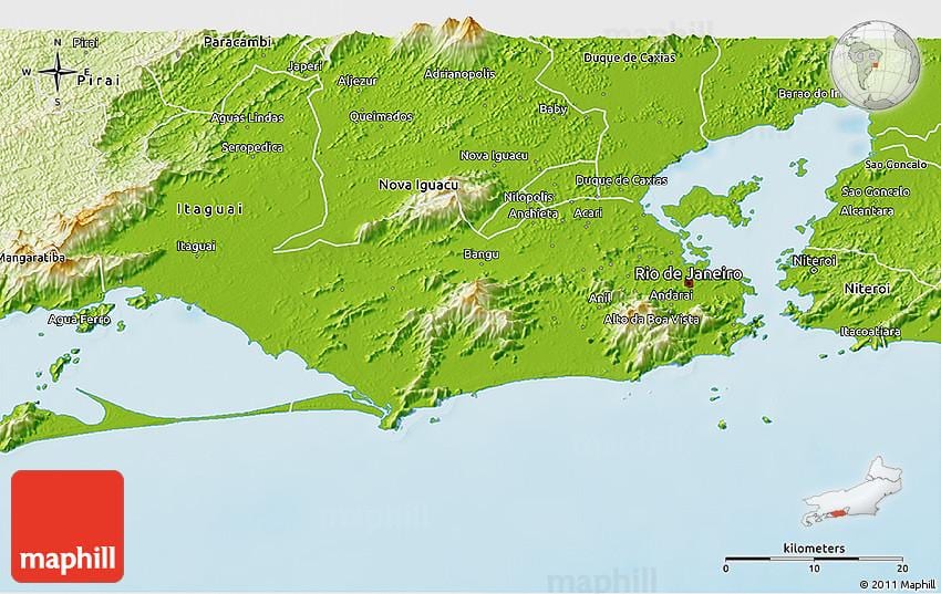 zemepisná mapa Rio