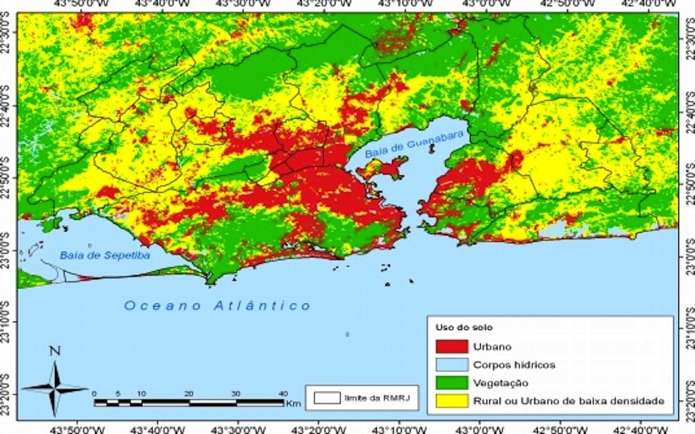 topografické mapy v Rio